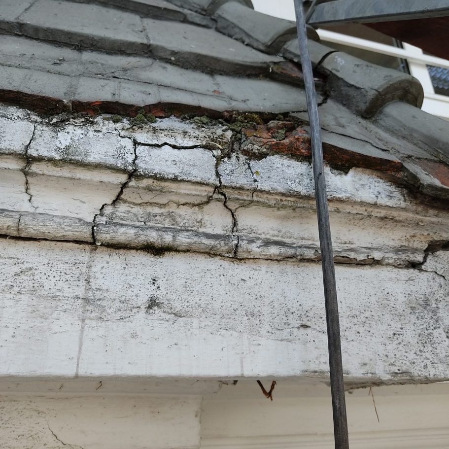 Schäden an Traufgesims Schadenskartierung